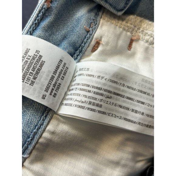 Hollister Blue Jeans Ultra High Rise Super Skinny Soft Stretch 7R Distressed - Picture 9 of 10